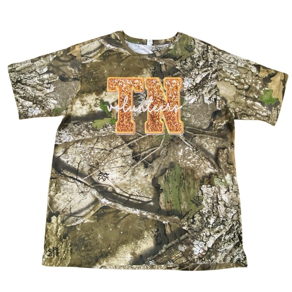 Camo Tops - TN Volunteers Camoflauge T Shirt Women Size 2XL Realtree AP Gameday Tailgate